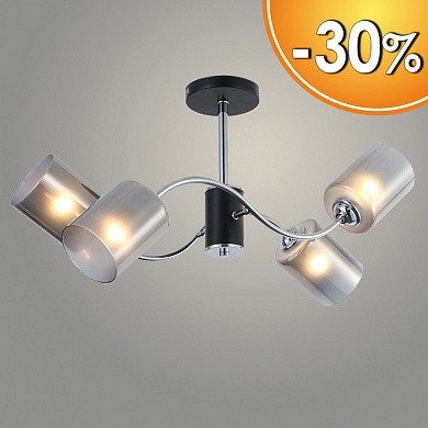 Люстры 60094/4 BK+CR черный/хром 4х60W