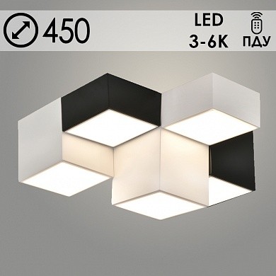 Люстры светодиодные 20821/5 WT+BK 75W