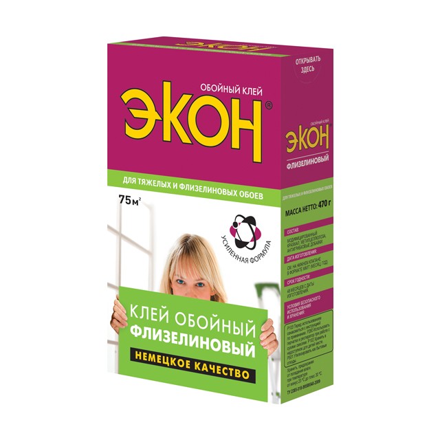 Клей Обойный клей Экон флизелиновый 470г
