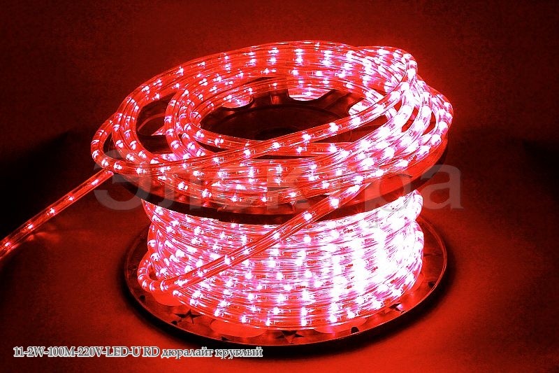 Люстры светодиодные 11-2W-100M-220V-LED-U RD дюралайт круглый